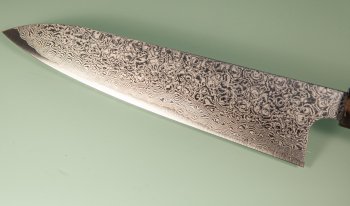 Hatsukokoro Ginyo Silver 3 Damascus Wa-Gyuto 215mm Rosenholz/helles Bffelhorn