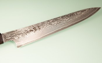 Tanaka Shigeki R2 Damascus Wa-Sujihiki 240mm Ebony