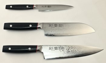 Saiun Damascus Messerset 3-teilig mit Petty 120mm