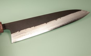 Hatsukokoro Shinkiro AS Damaskus Wa-Gyuto 220mm violett stabilisiert mit Ring