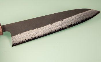 Hatsukokoro Shinkiro AS Damaskus Wa-Gyuto 220mm violett stabilisiert mit Ring