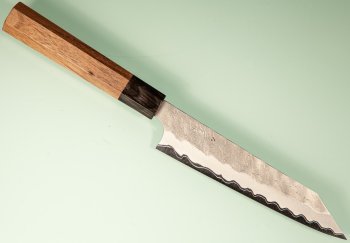 Nigara AS Satin Tsuchime Wa-Kiritsuke Petty 140mm Walnut/Buffalo