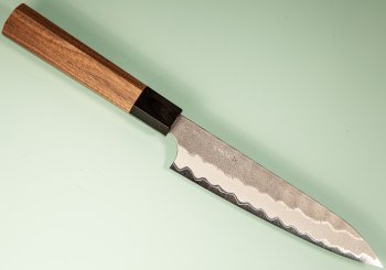 Nigara AS Satin Tsuchime Wa-Petty 140mm Walnut/Buffalo