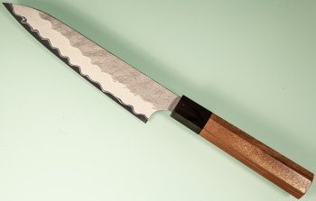 Nigara AS Satin Tsuchime Wa-Petty 140mm Walnut/Buffalo