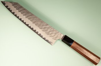 Nigara AS Satin Tsuchime Wa-Kiritsuke Gyuto 225mm Walnut/Buffalo