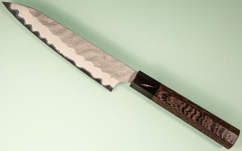 Nigara AS Satin Tsuchime Wa-Petty 140mm Wenge/Buffalo