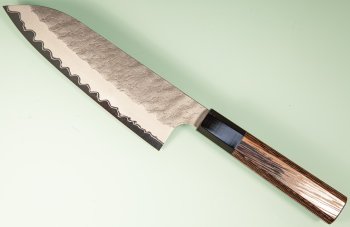 Nigara AS Satin Tsuchime Wa-Santoku 170mm Wenge/Buffalo