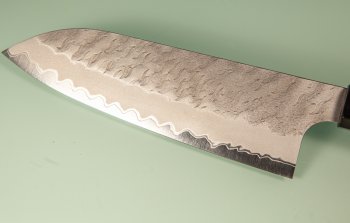 Nigara AS Satin Tsuchime Wa-Santoku 170mm Wenge/Buffalo