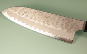 Nigara AS Satin Tsuchime Wa-Santoku 170mm Wenge/Buffalo