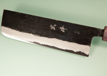 Takeo Murata Aogami 1 Wa-Nakiri 165mm violett stabilisiert mit Ring