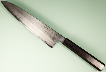 Nakagawa Satoshi Blue 1 Damascus Wa-Gyuto 200mm Ebony