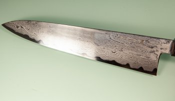 Nakagawa Satoshi Blue 1 Damascus Wa-Gyuto 230mm Ebony