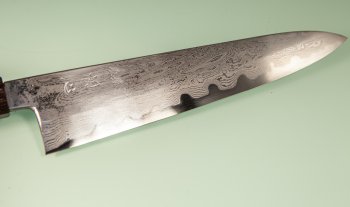 Nakagawa Satoshi Blue 1 Damascus Wa-Gyuto 230mm Ebony