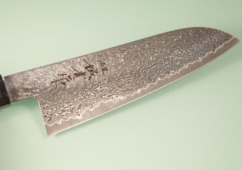 Tanaka Shigeki R2 Suminagashi Wa-Santoku 165mm Mono Ebony