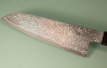 Tanaka Shigeki R2 Suminagashi Wa-Santoku 165mm Mono Ebony