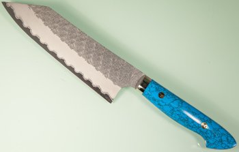 Nigara R2 Satin Tsuchime Bunka 170mm Trkisblau
