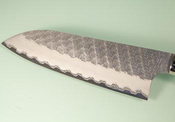 Nigara R2 Satin Tsuchime Santoku 170mm Trkismix
