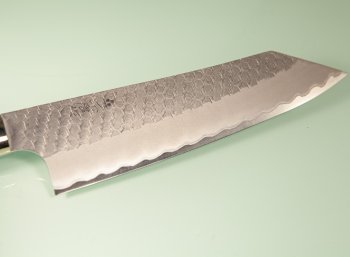 Nigara R2 Satin Tsuchime Kiritsuke 200mm Trkisblau