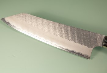 Nigara R2 Satin Tsuchime Kiritsuke 200mm Trkisblau