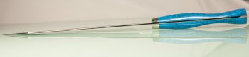 Nigara R2 Satin Tsuchime Kiritsuke 200mm Trkisblau