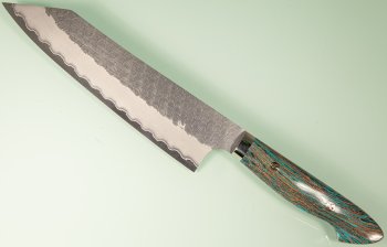 Nigara R2 Satin Tsuchime Kiritsuke 200mm Trkismix