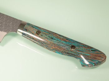 Nigara R2 Satin Tsuchime Kiritsuke 200mm Trkismix