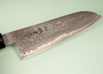 Tanaka Shigeki R2 Suminagashi Wa-Santoku 165mm Ahorn/Bffelhorn