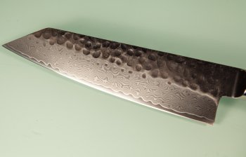 Guangzhou VG10 Damascus Tsuchime Kurouchi Kiritsuke 180mm