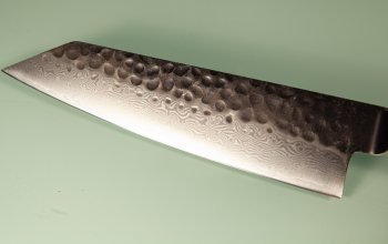 Guangzhou VG10 Damascus Tsuchime Kurouchi Kiritsuke 180mm