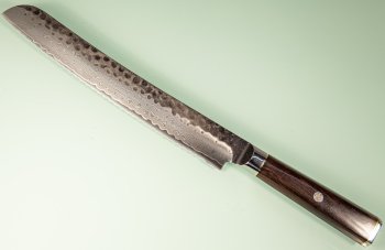 Guangzhou VG10 Damascus Tsuchime Kurouchi Brotmesser 230mm