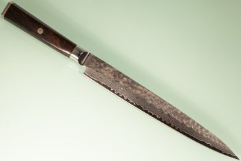 Guangzhou VG10 Damascus Tsuchime Kurouchi Sujihiki 255mm