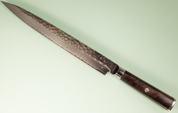 Guangzhou VG10 Damascus Tsuchime Kurouchi Sujihiki 255mm