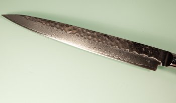 Guangzhou VG10 Damascus Tsuchime Kurouchi Sujihiki 255mm