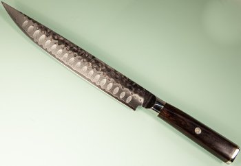 Guangzhou VG10 Damascus Tsuchime Kurouchi Slicer 230mm