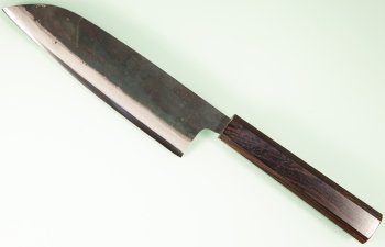 Hatsukokoro Kokugei Blue1 Kurouchi Wa-Santoku 165mm Ebony