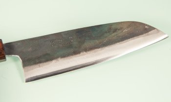 Hatsukokoro Kokugei Blue1 Kurouchi Wa-Santoku 165mm Ebony