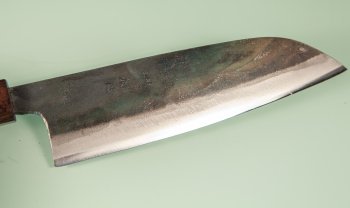 Hatsukokoro Kokugei Blue1 Kurouchi Wa-Santoku 165mm Ebony