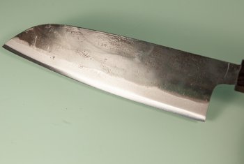 Hatsukokoro Kokugei Blue1 Kurouchi Wa-Santoku 165mm Ebony