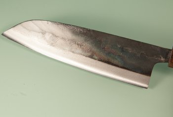 Hatsukokoro Kokugei Blue1 Kurouchi Wa-Santoku 165mm Bubinga