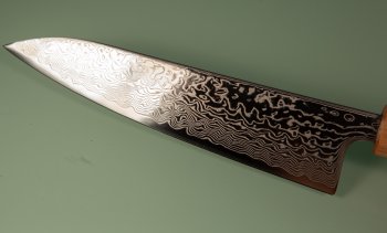 Tsunehisa SLD Damascus polished Wa-Gyuto 245mm RWO