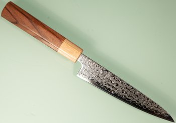 Tsunehisa SLD Damascus polish Wa-Petty 140mm