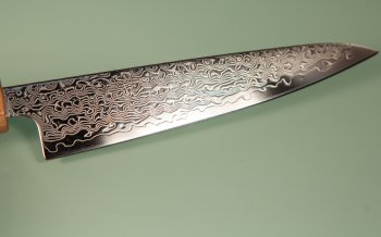 Tsunehisa SLD Damascus polish Wa-Petty 140mm