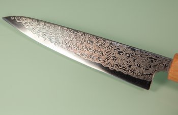 Tsunehisa SLD Damascus polish Wa-Petty 140mm