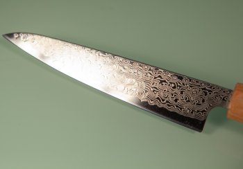 Tsunehisa SLD Damascus polish Wa-Petty 140mm