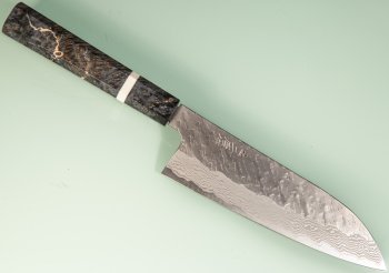 Nigara VG10 Tsuchime Damascus Wa-Santoku 170mm