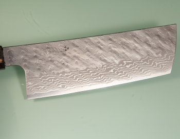 Nigara VG10 Tsuchime Damascus Wa-Nakiri 140mm