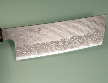 Nigara VG10 Tsuchime Damascus Wa-Nakiri 140mm