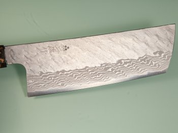 Nigara VG10 Tsuchime Damascus Wa-Nakiri 140mm