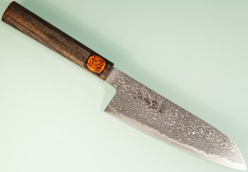 Tanaka Shigeki R2 Suminagashi Wa-Santoku 165mm Mono Bubinga