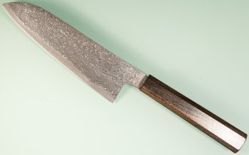 Tanaka Shigeki R2 Suminagashi Wa-Santoku 165mm Mono Bubinga